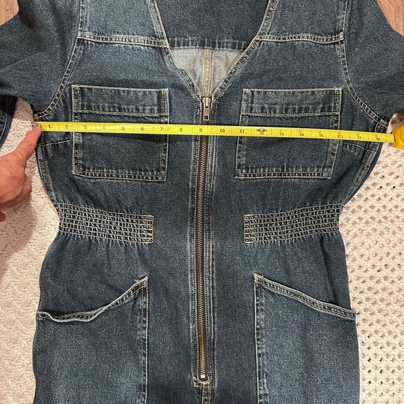 MADEWELL SMALL WOMENS Denim Jumpsuit with Front Zipper - Picture 5 of 12